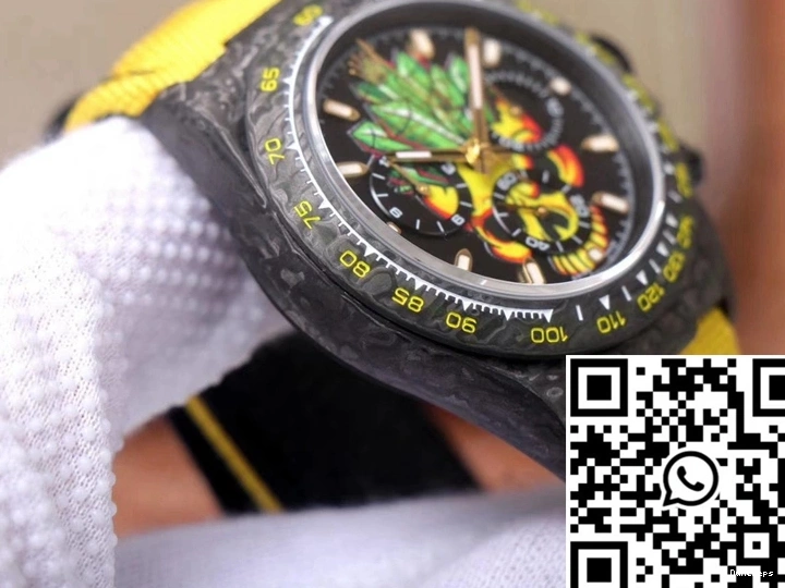 Color Fiber Dial Carbon Rolex Daytona Chronograph Cosmos Skull Edition 0706